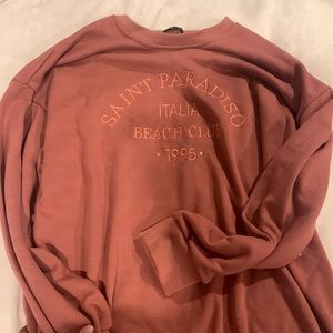 Oversized Thin Pink Sweatshirt